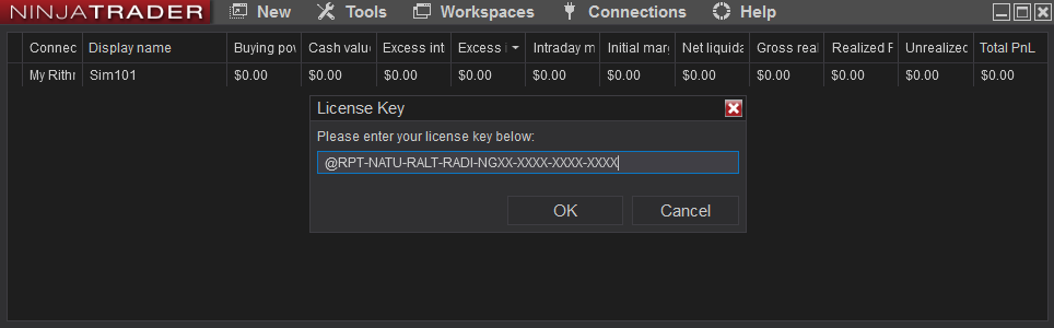 Insert the licence key received from Leeloo