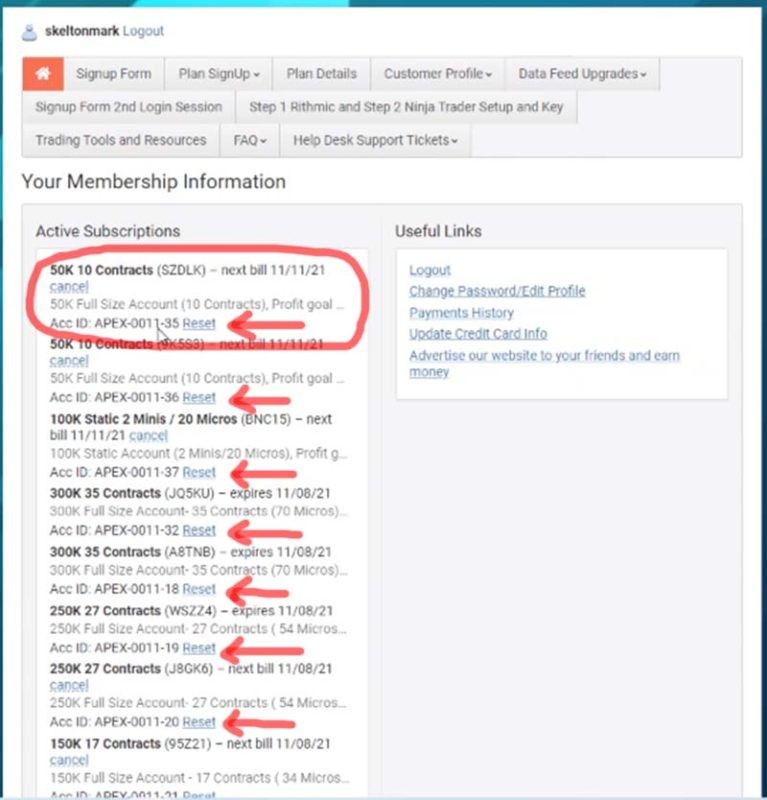 How to reset Apex account 1